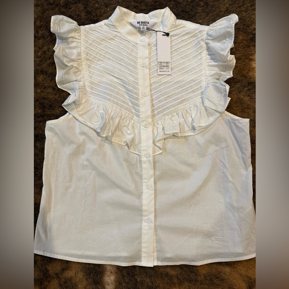 STEVE MADDEN white shirt- Medium